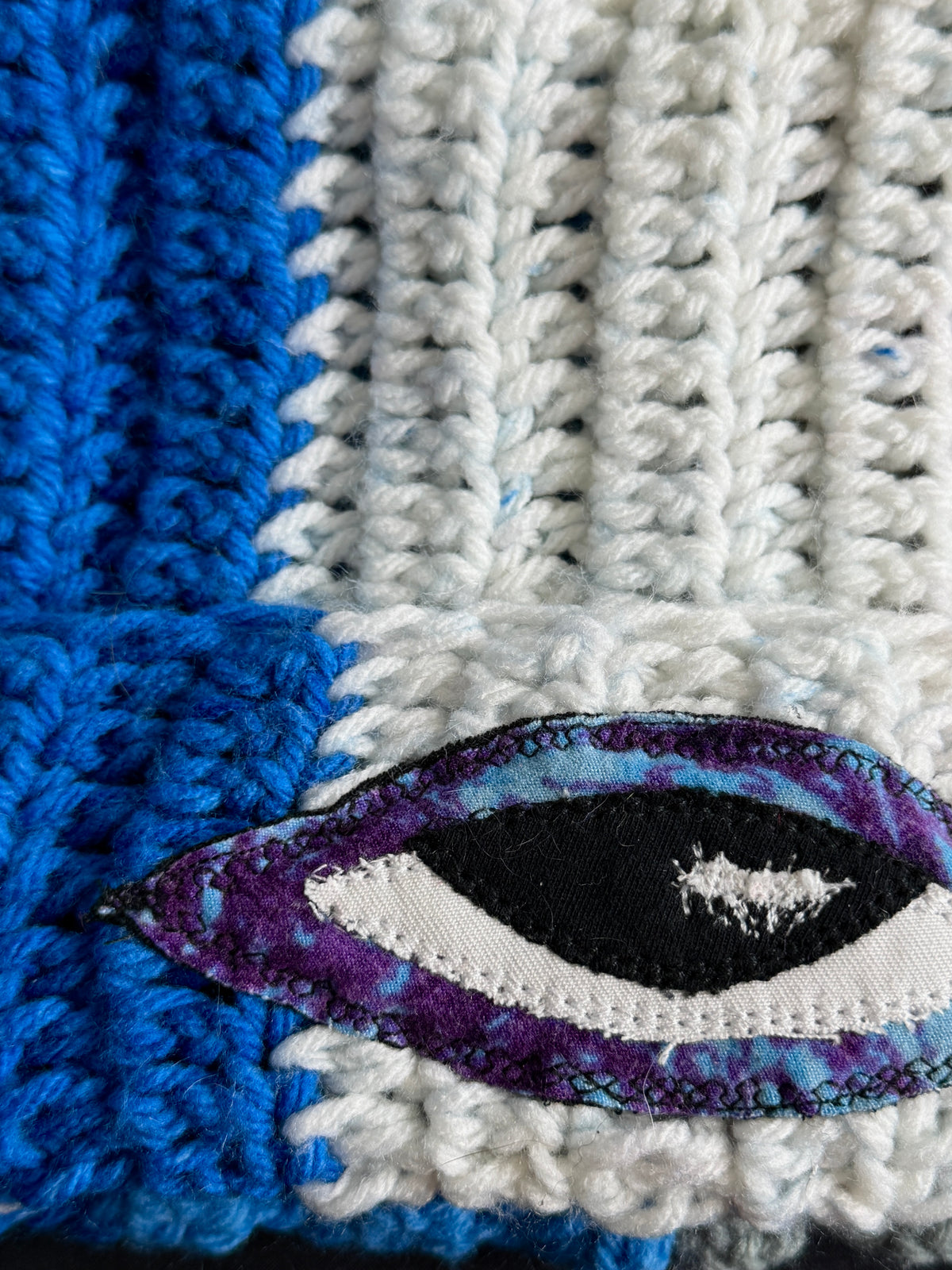 Crochet eyeball hat
