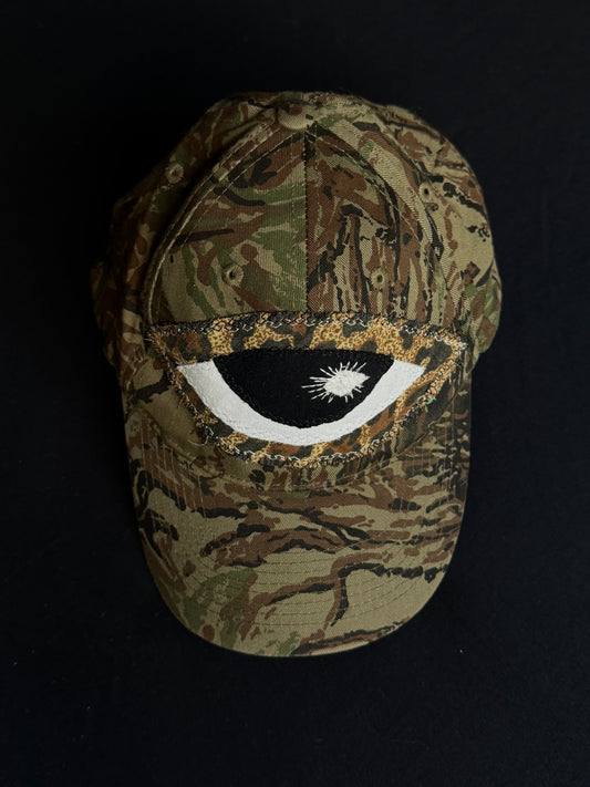 Upcycled Camo Eyeball Hat