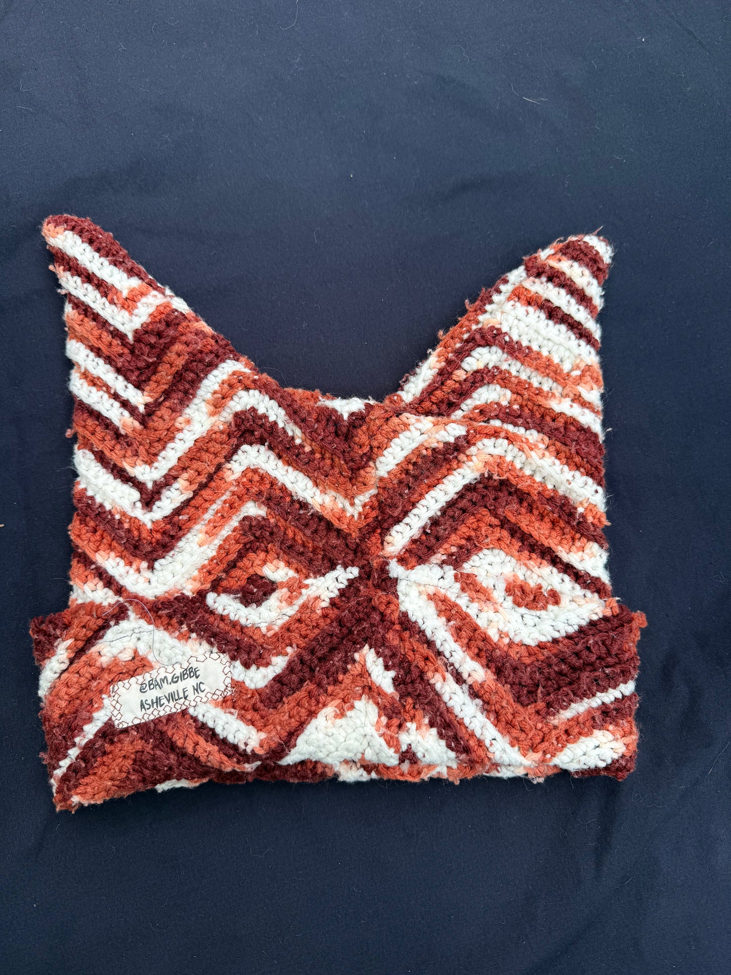 Crochet spiral patch hat