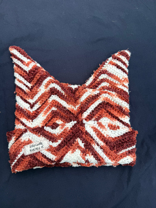 Crochet spiral patch hat