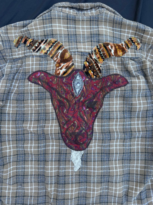 Billy goat scrap patch flannel
