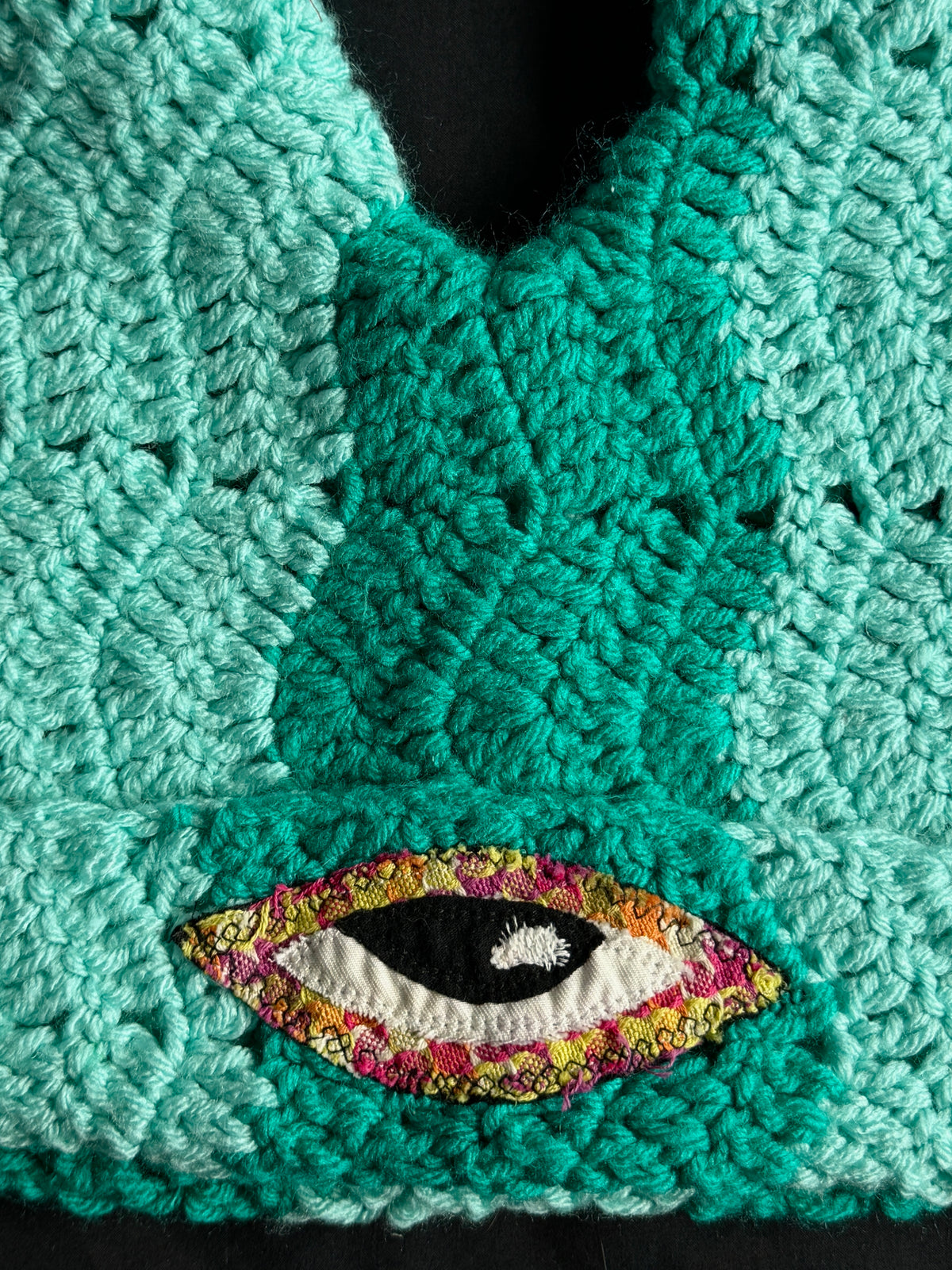 Crochet eyeball hat