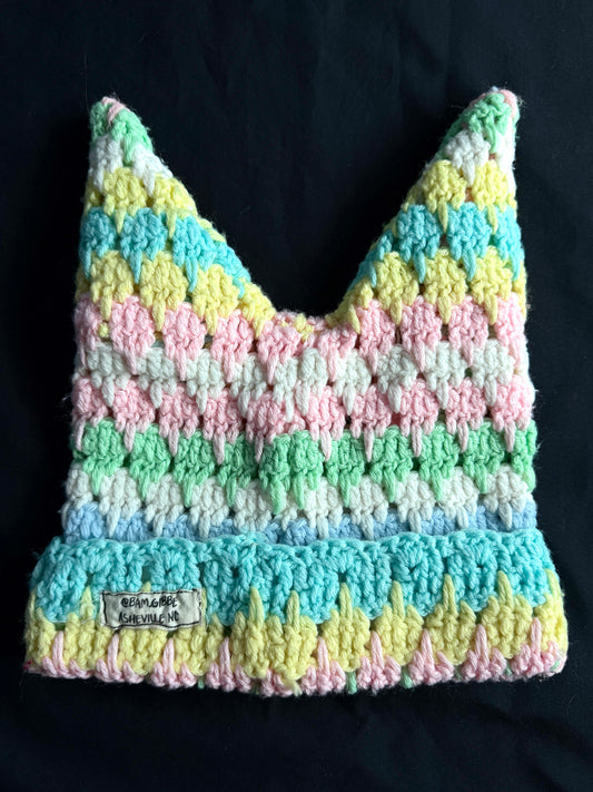 Crochet eyeball hat