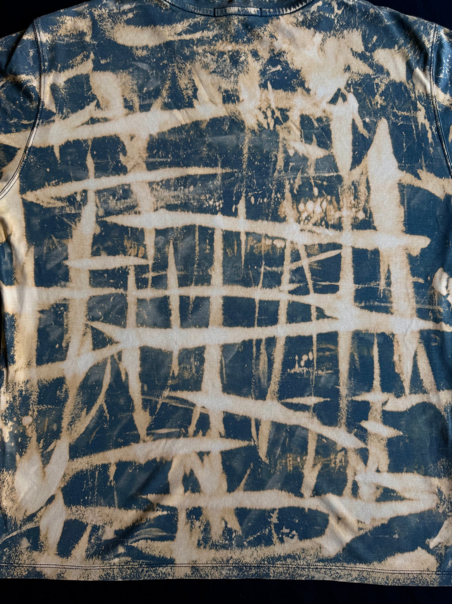 Moth man bleach dyed t-shirt
