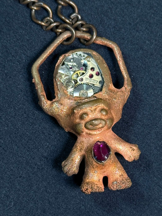 Father Time troll amulet