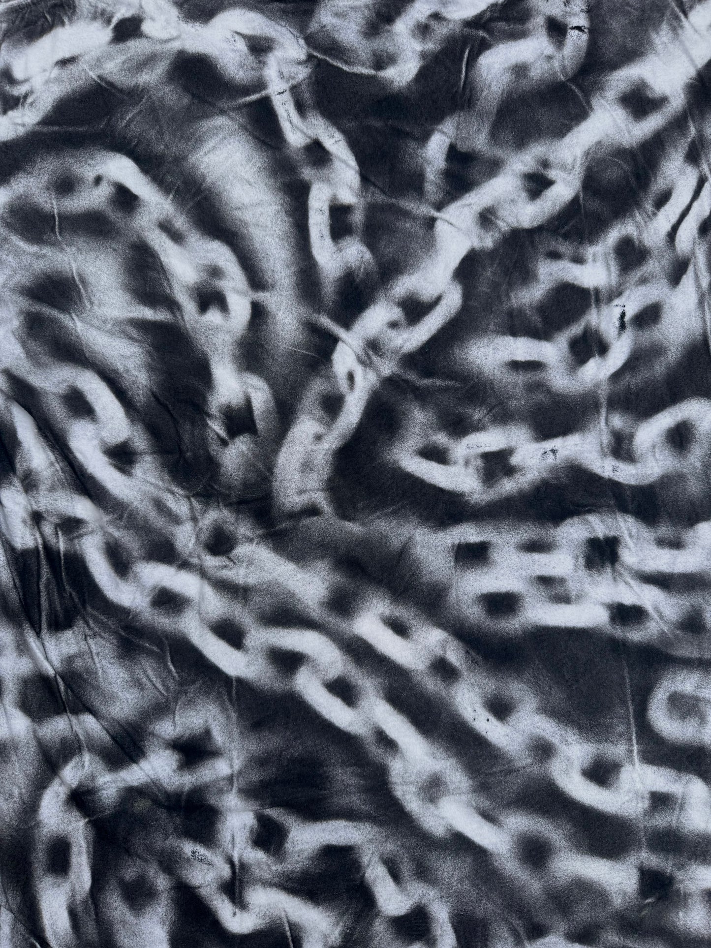 All seeing billy skull chain sprayed t shirt