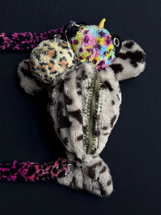 Unicorn + leopard + seal hybrid side bag