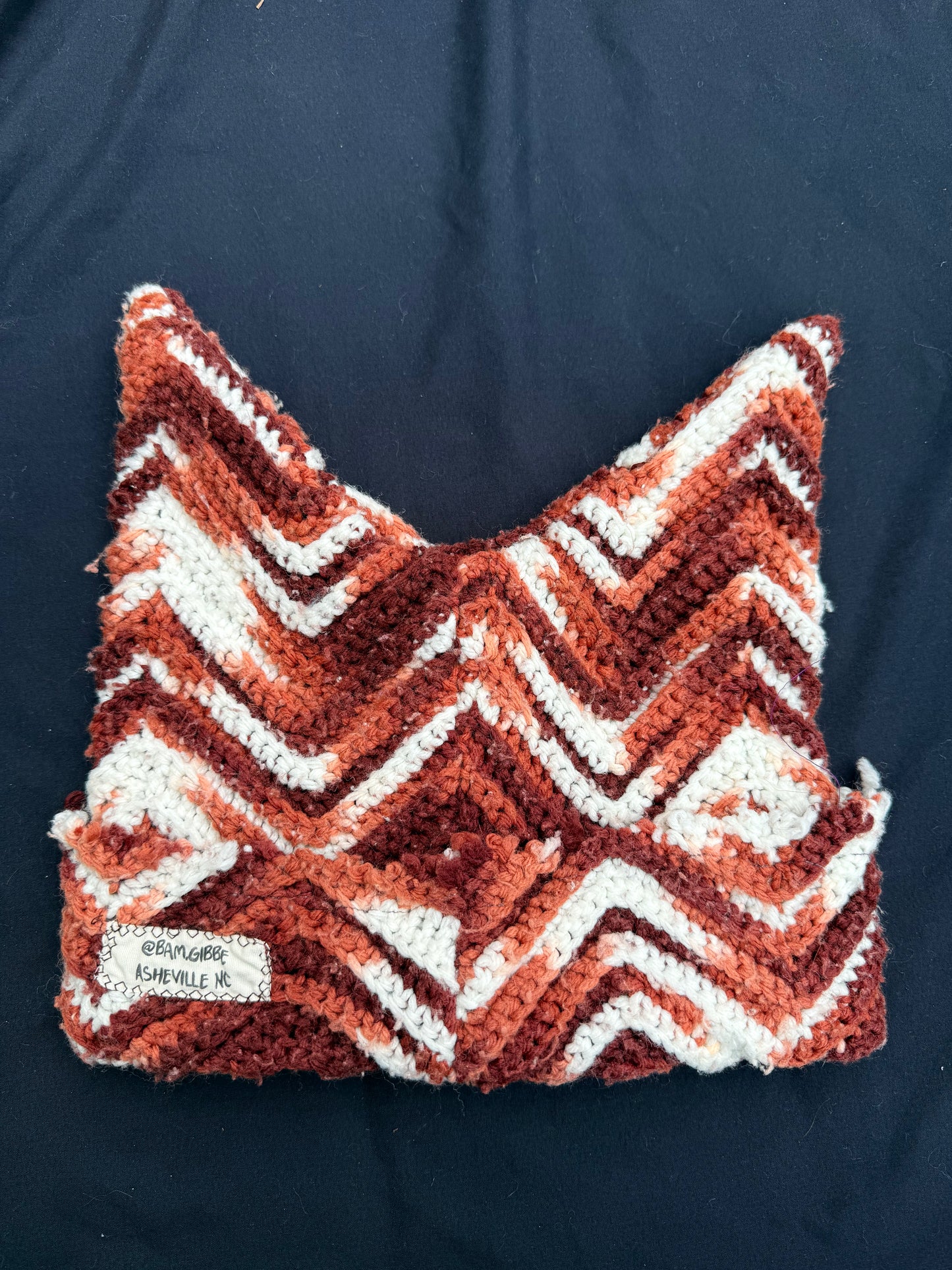 Crochet shape patch hat