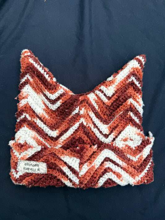 Crochet shape patch hat