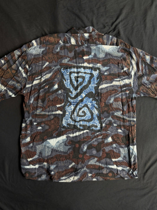 Stealie + shapes button up short sleeve