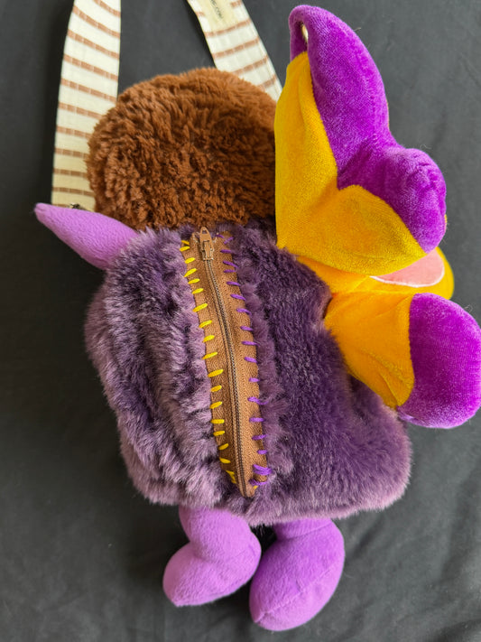 Sloth + butterfly hybrid side bag