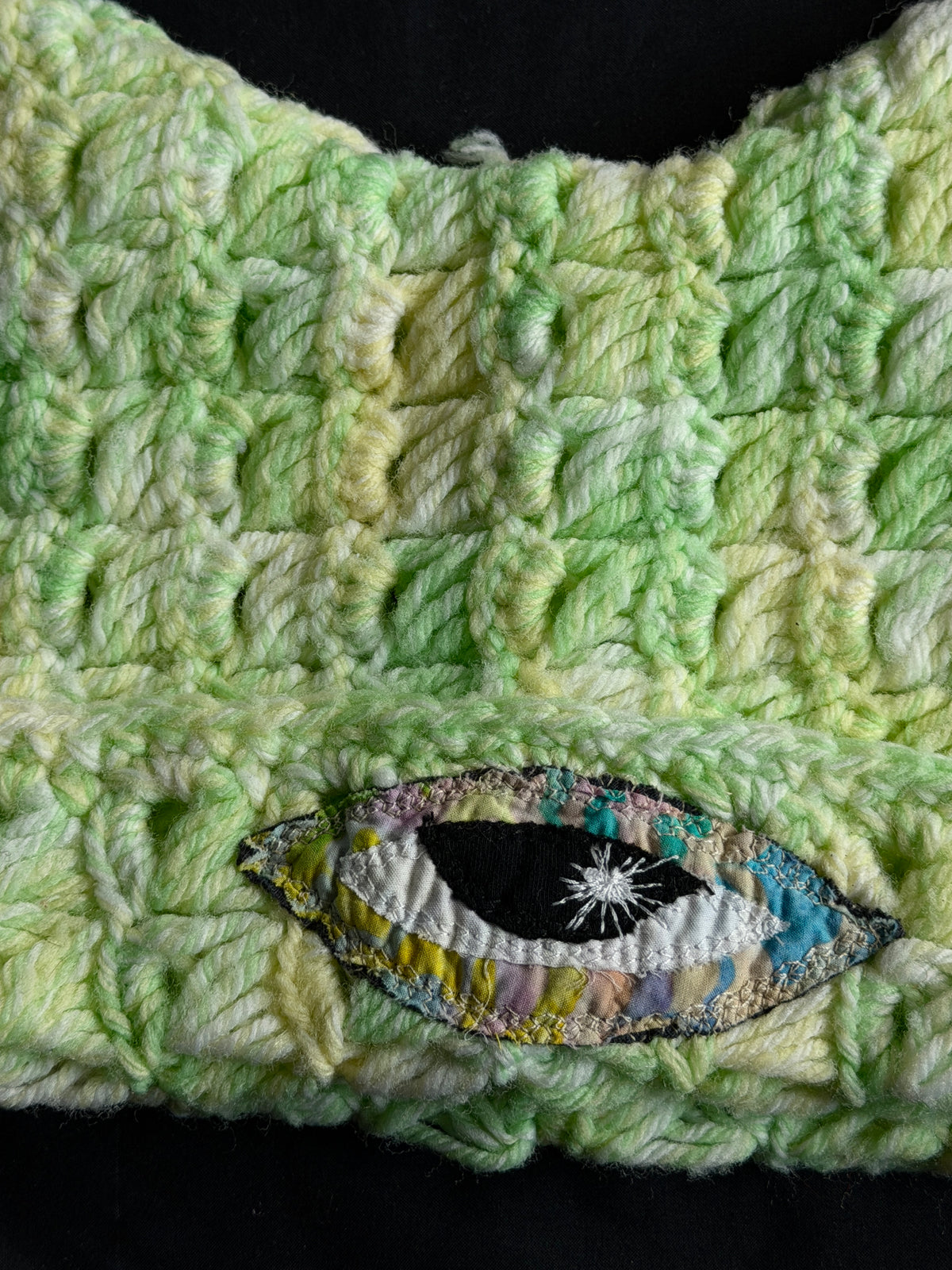 Crochet eyeball hat