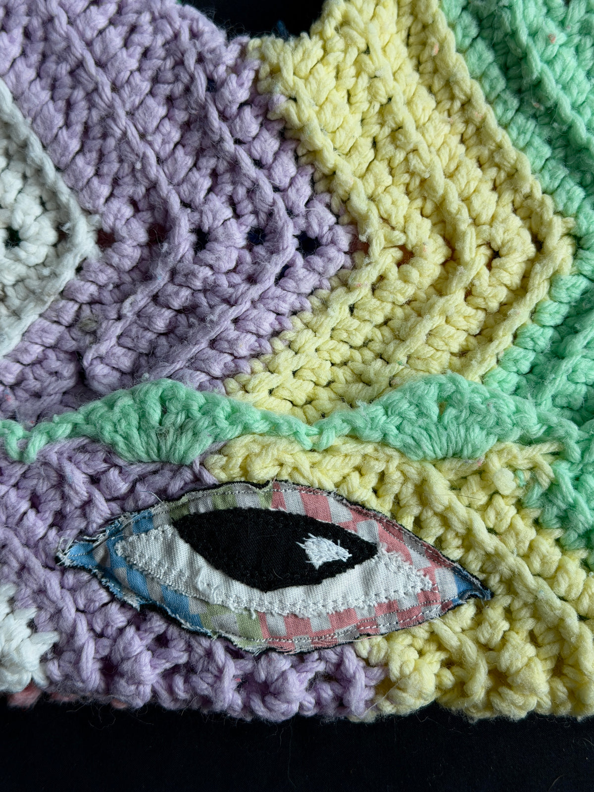 Crochet eyeball hat