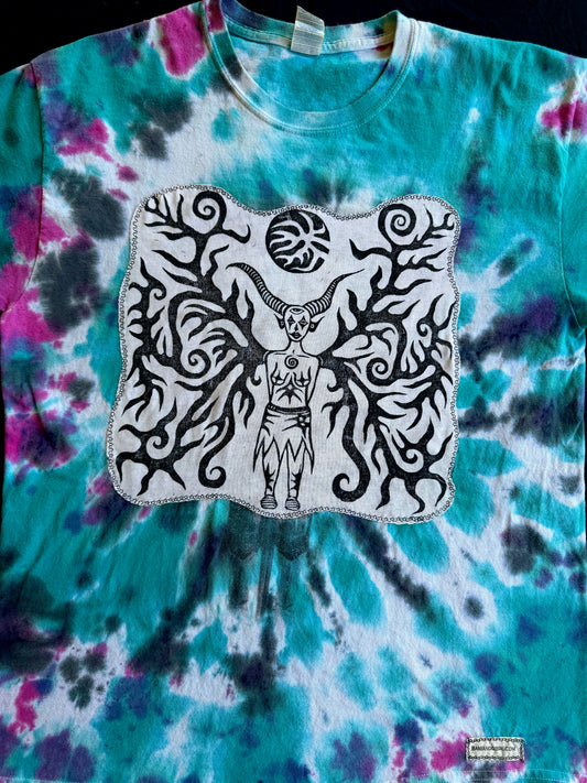 Moon goddess tie dye t-shirt