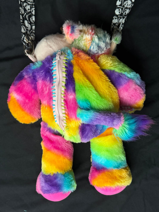 Poodle + cow rainbow hybrid side bag
