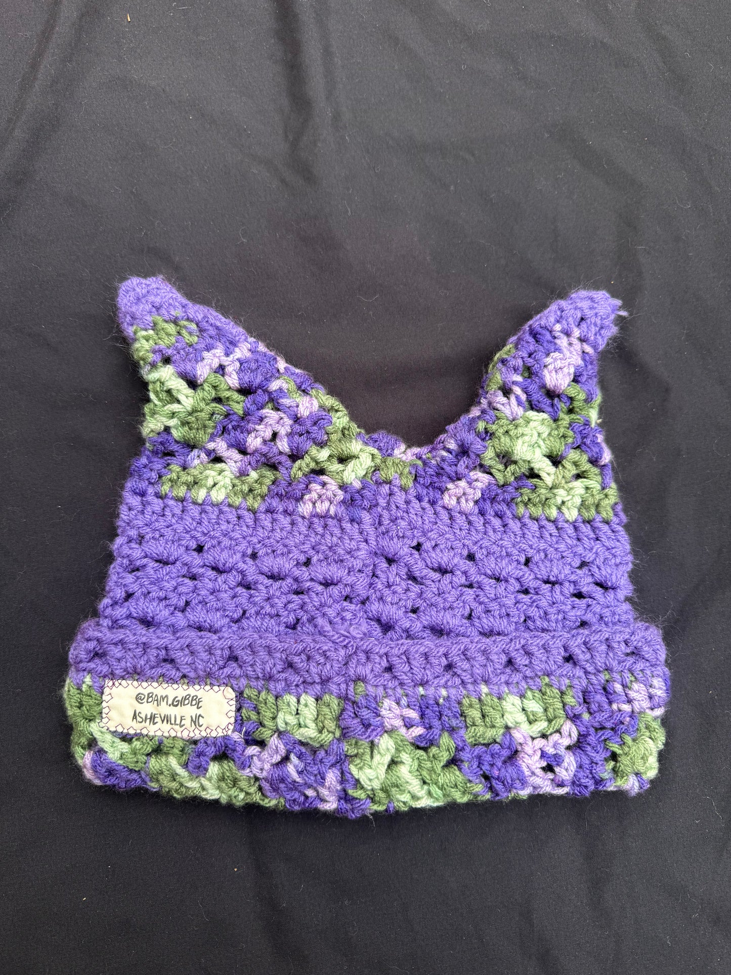 Crochet shape patch hat