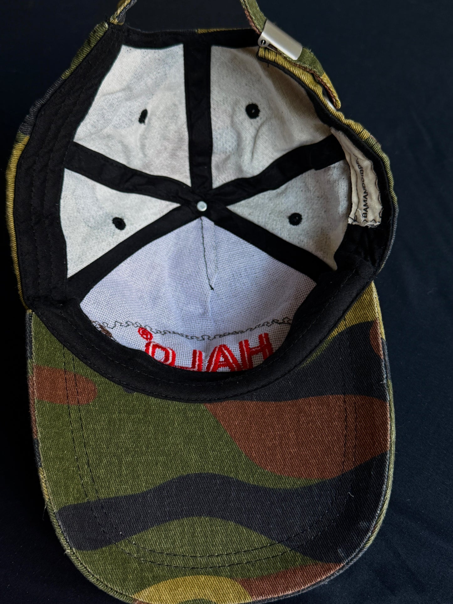Upcycled Camo Eyeball Hat