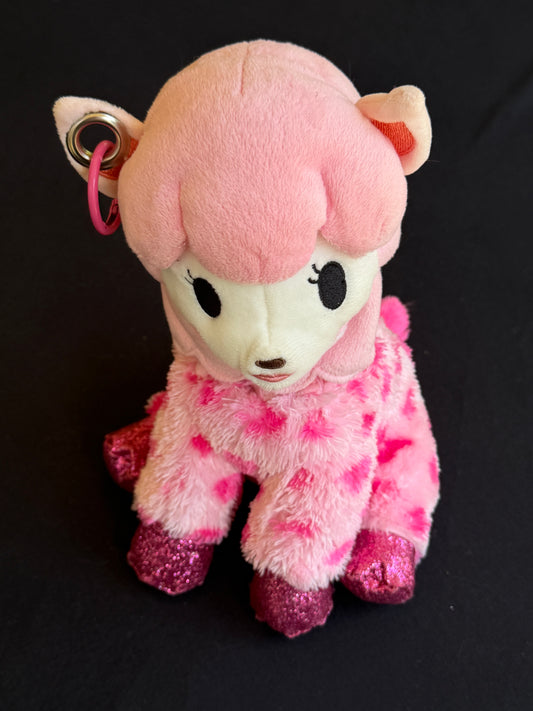 Reese (animal crossing) + pink cheetah keychain buddy