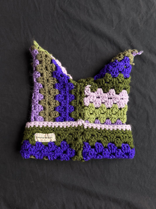 Crochet eyeball patch hat