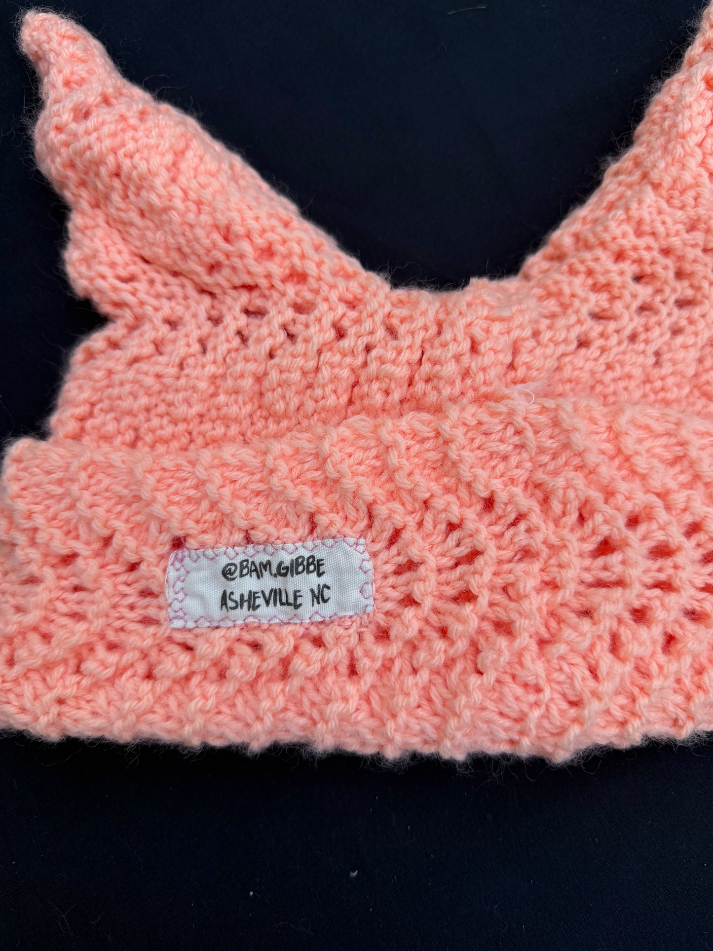 Crochet eyeball patch hat