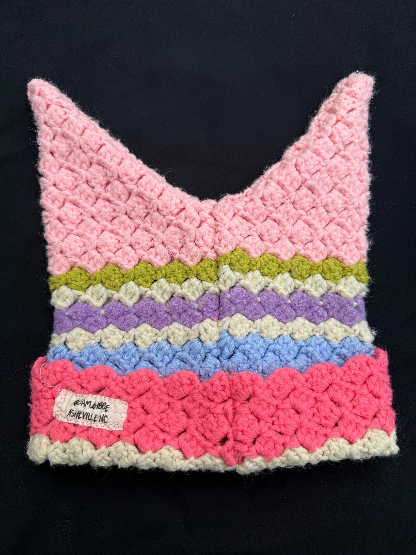 Crochet shape patch hat