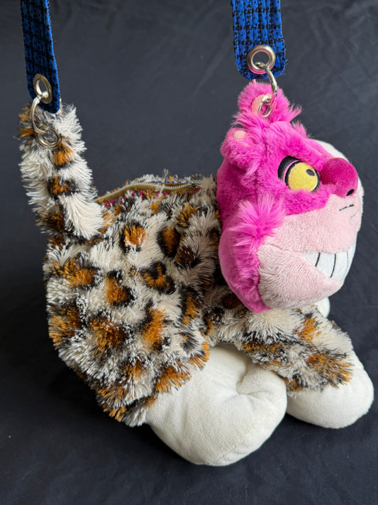 Cheshire cat + leopard hybrid side bag