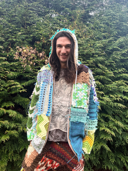 Swamp wizard crochet hoodie