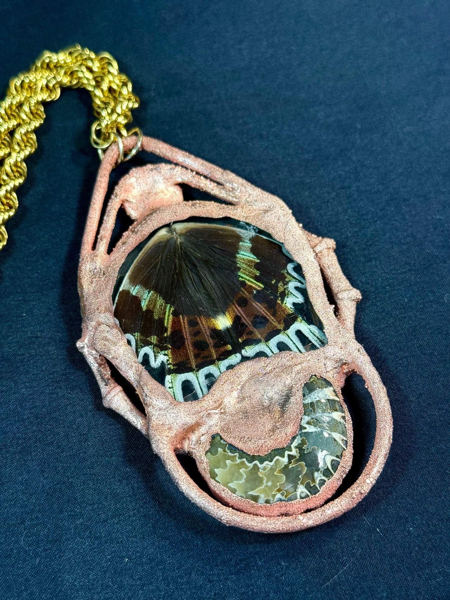 Amethyst sunset moth amulet