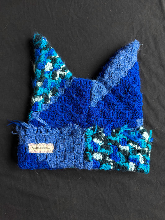 Crochet eyeball patch hat