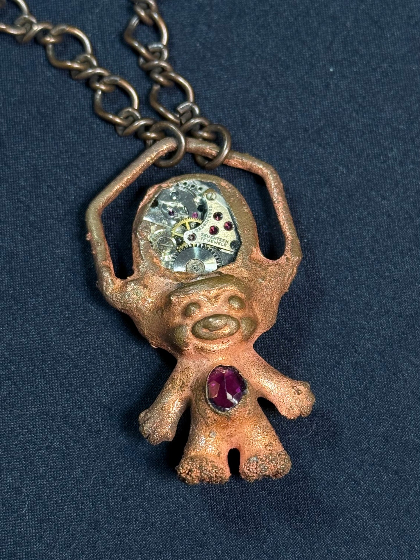 Father Time troll amulet