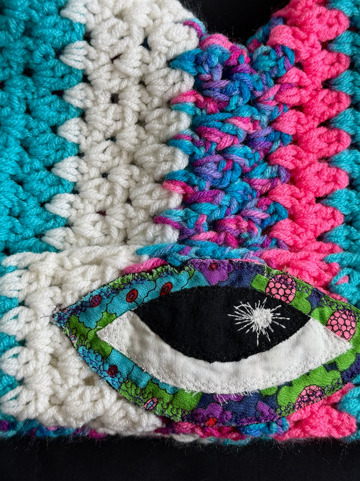 Crochet eyeball hat