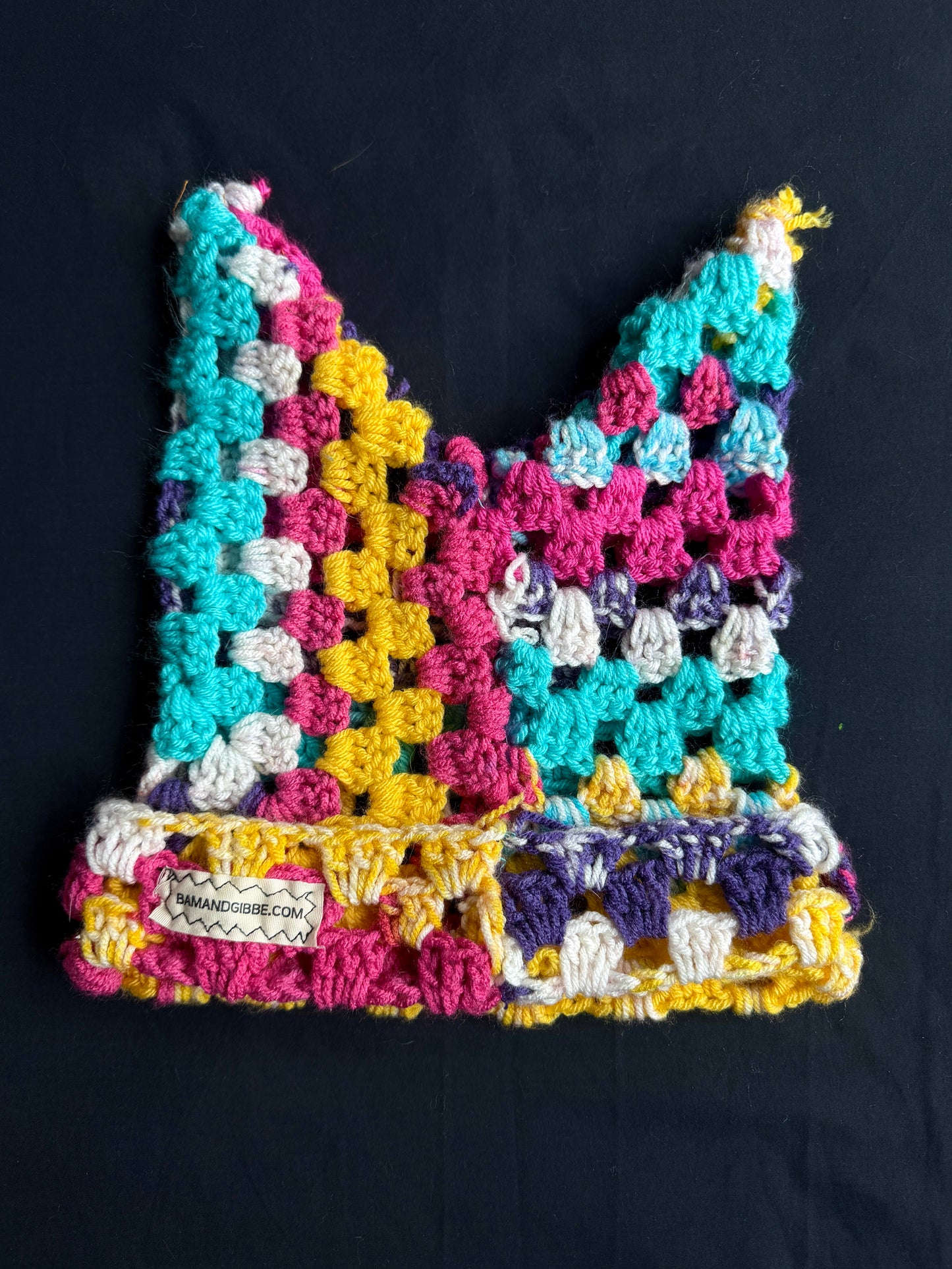 Crochet eyeball patch hat