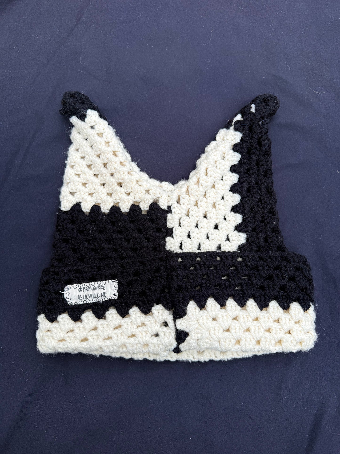Crochet shape patch hat