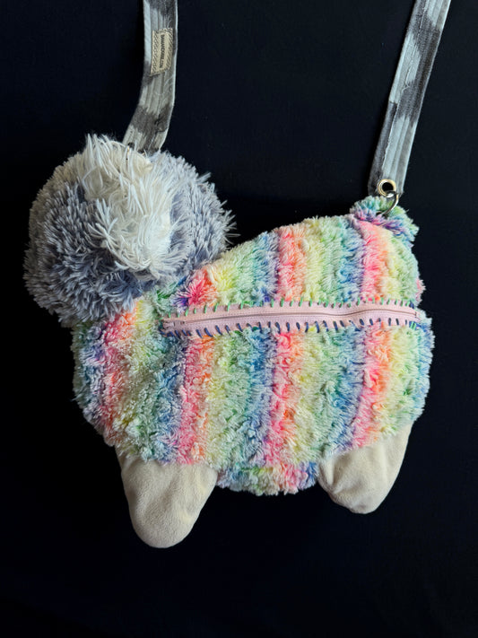 Koala + rainbow llama hybrid side bag