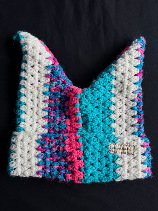 Crochet eyeball hat