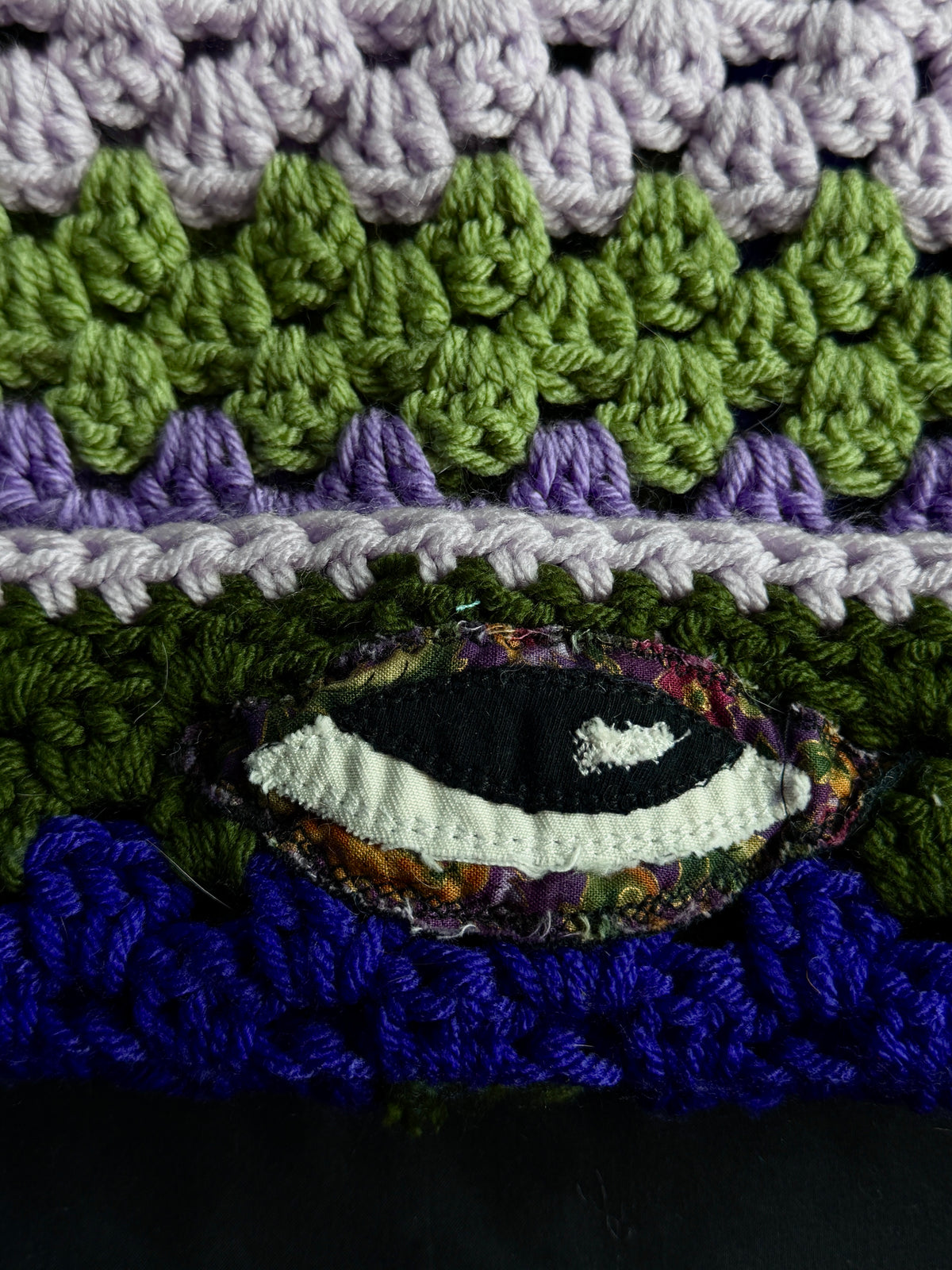 Crochet eyeball hat