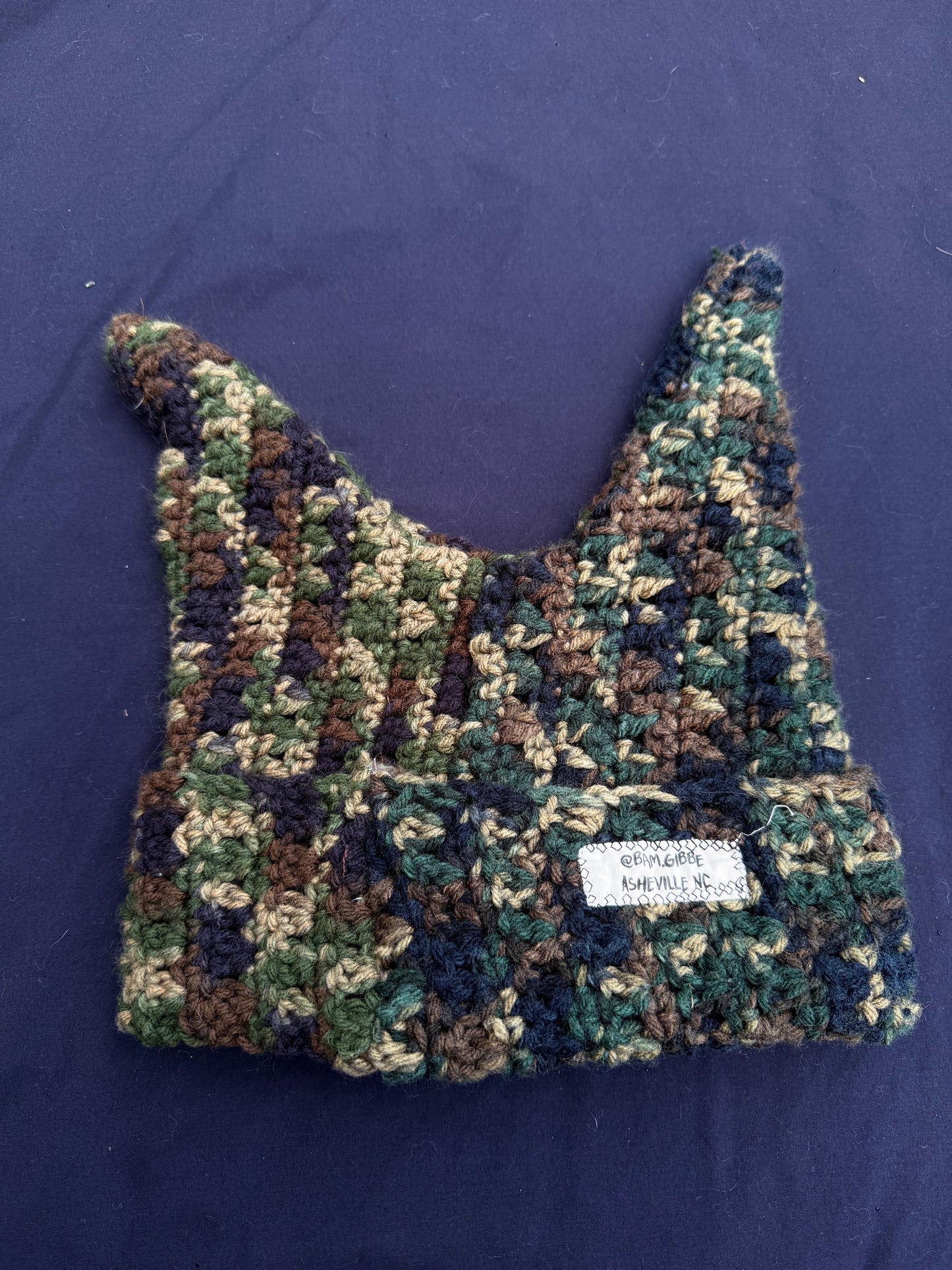 Crochet eyeball patch hat