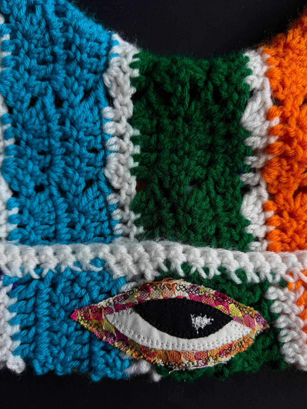 Crochet eyeball hat