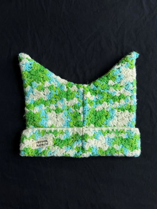 Crochet eyeball patch hat