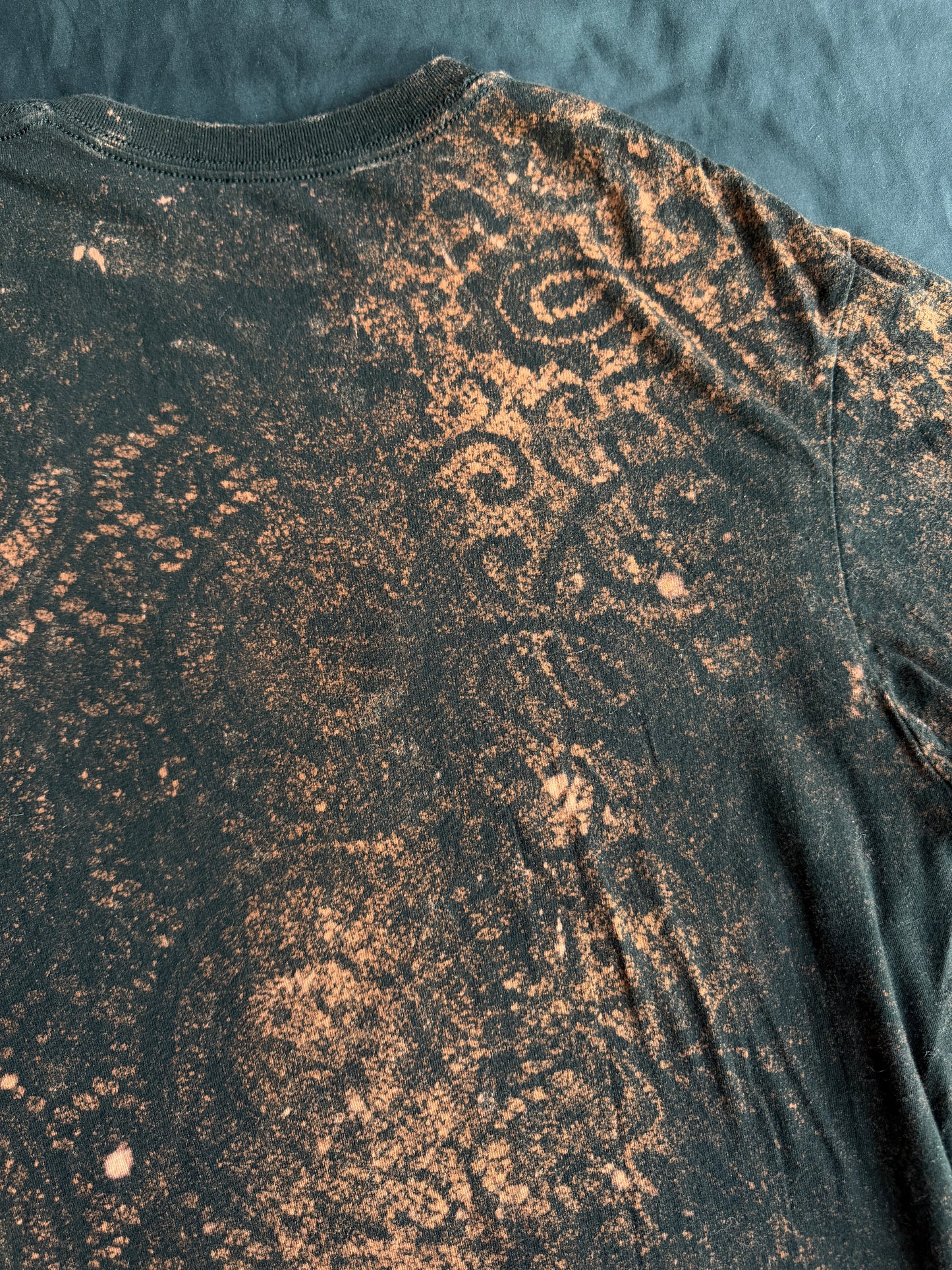 UFO bleach dyed t-shirt