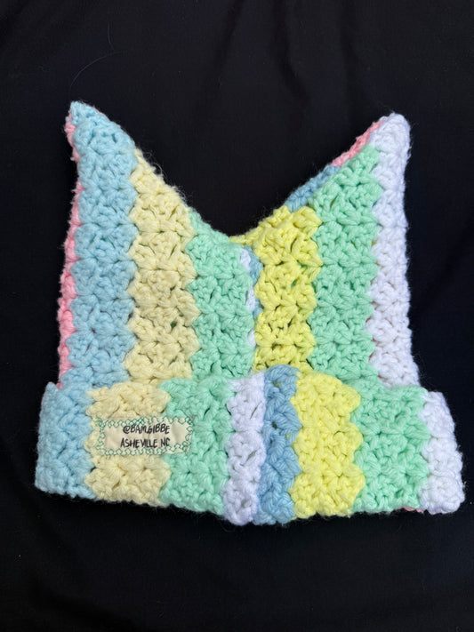 Crochet eyeball patch hat