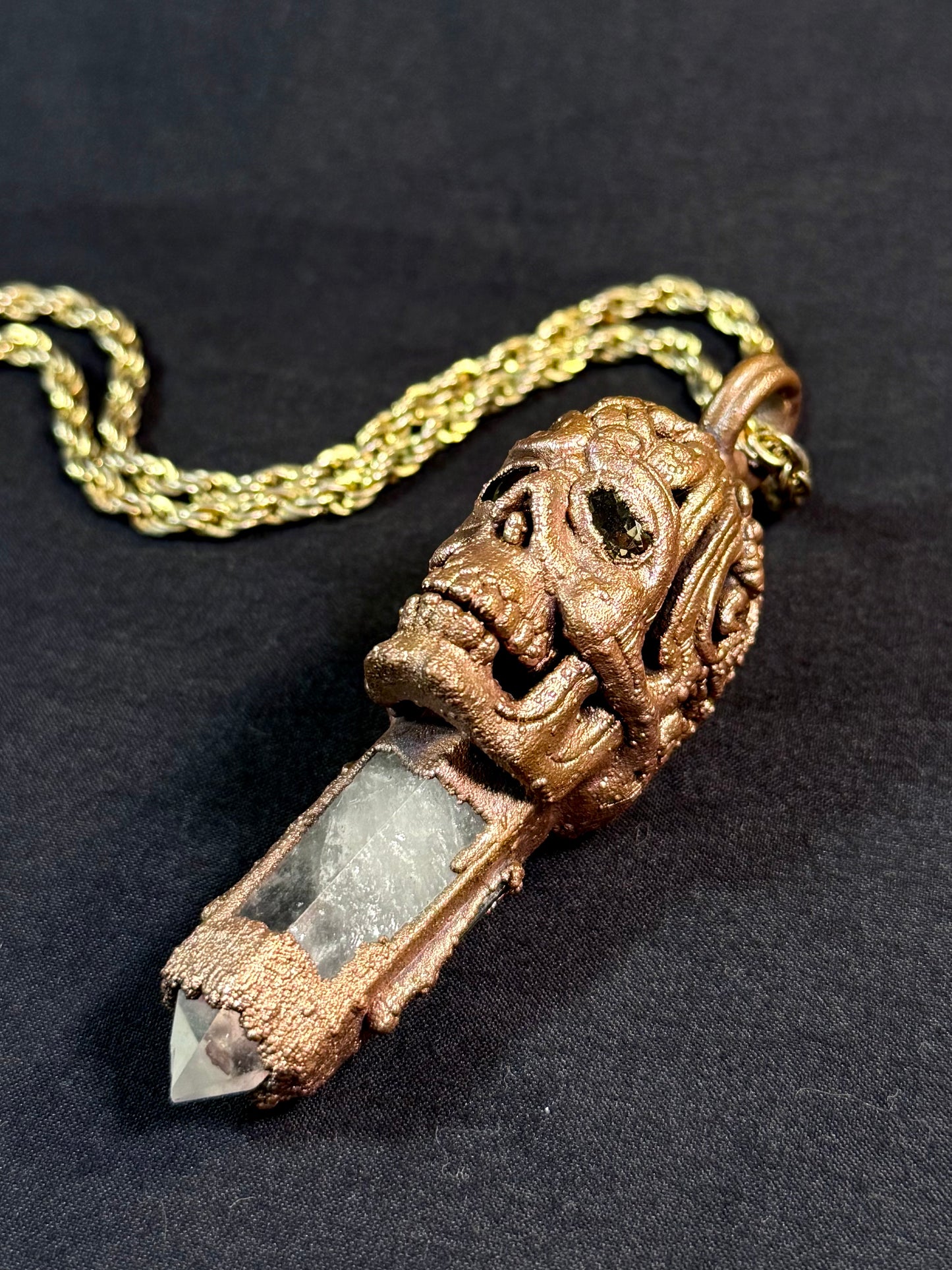 Crystal skull amulet