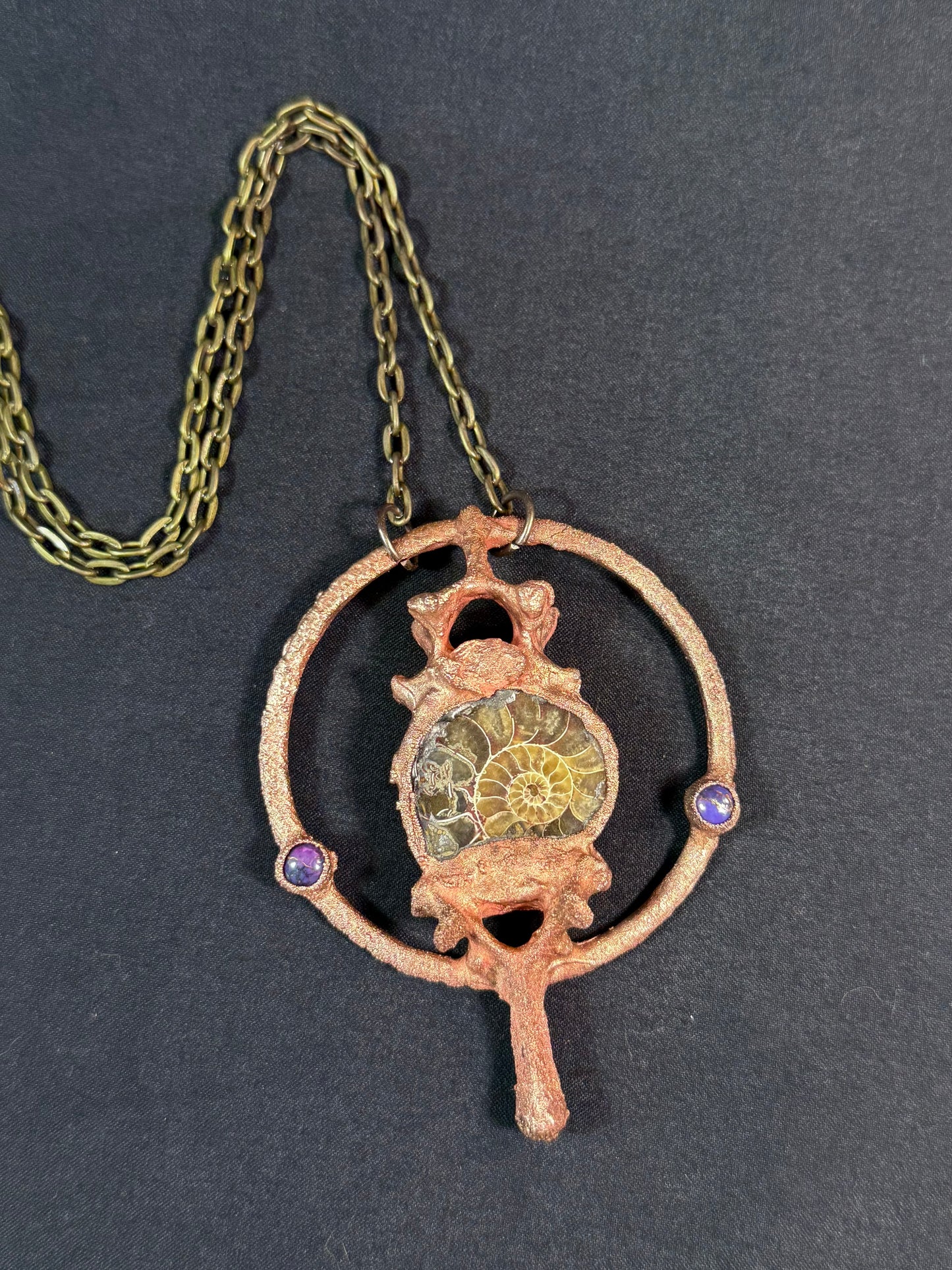 Ammonite vertebra amulet