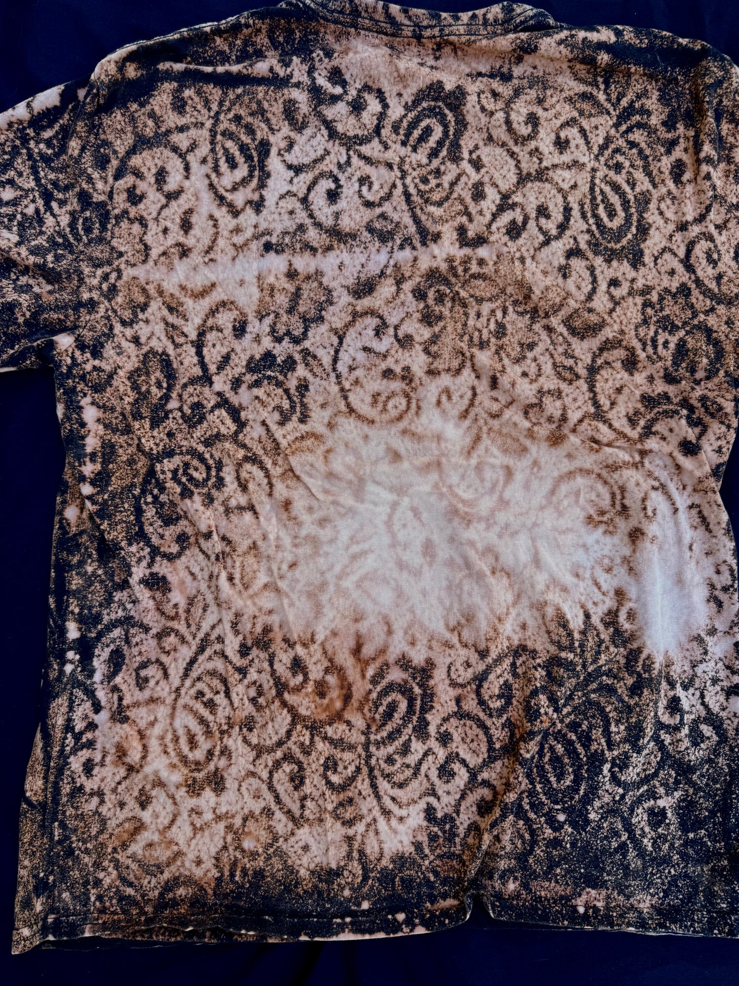 All seeing billy skull bleach dyed t shirt