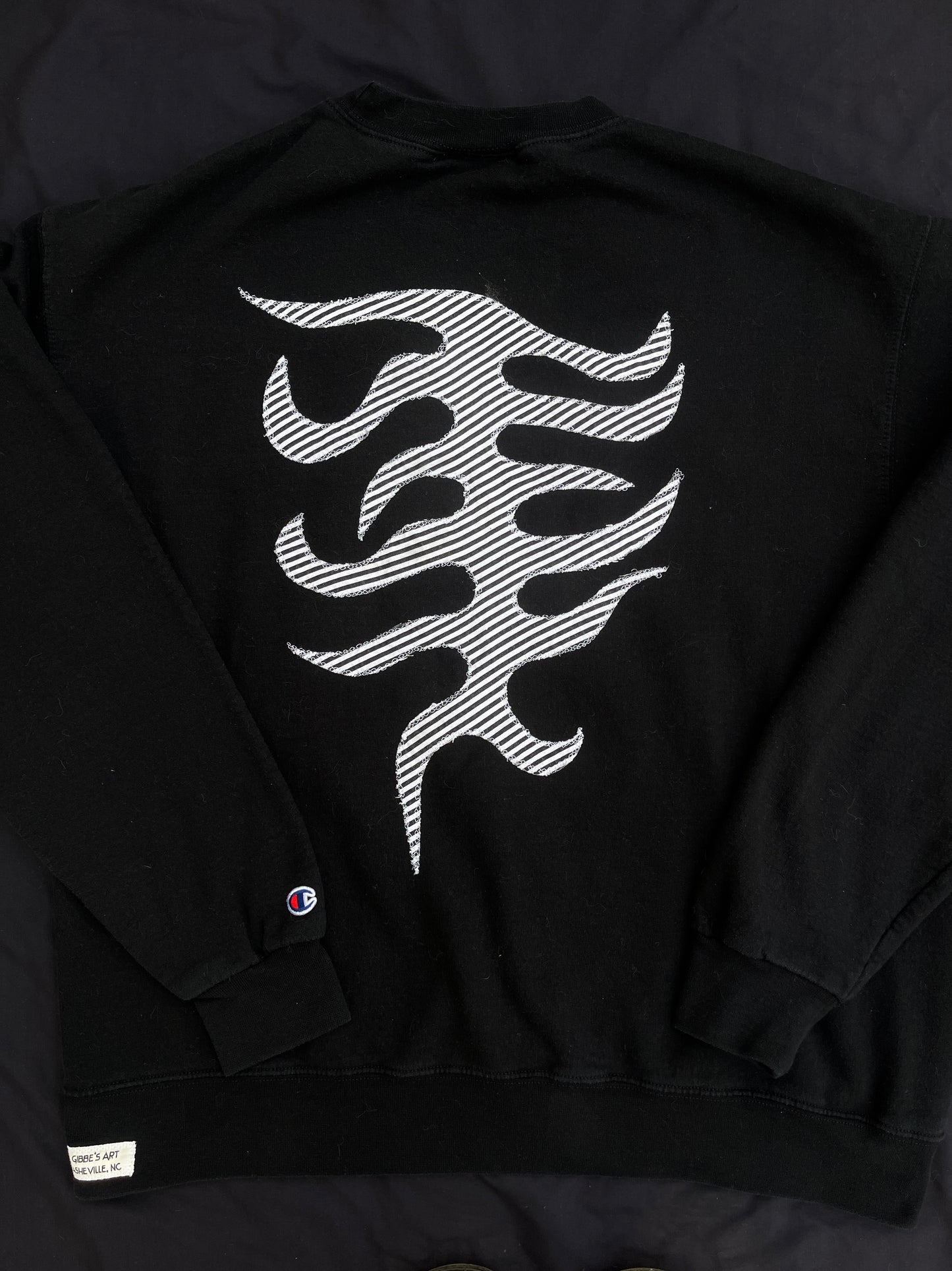 B&W butterfly + spine sweatshirt