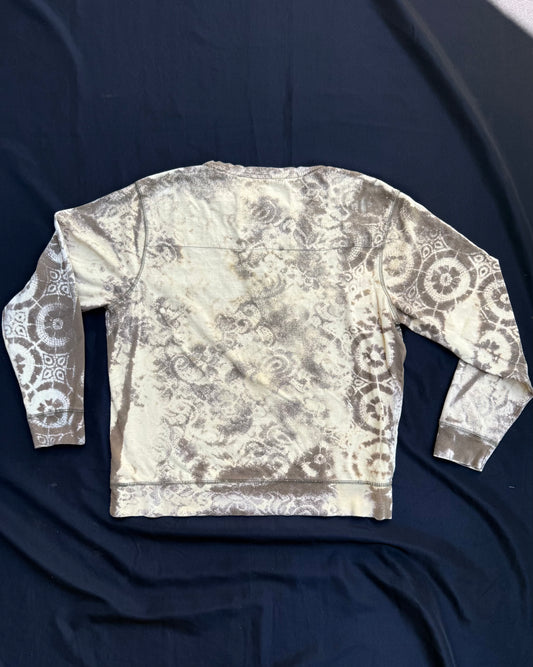 Mushroom lady patch bleach dyed shirt