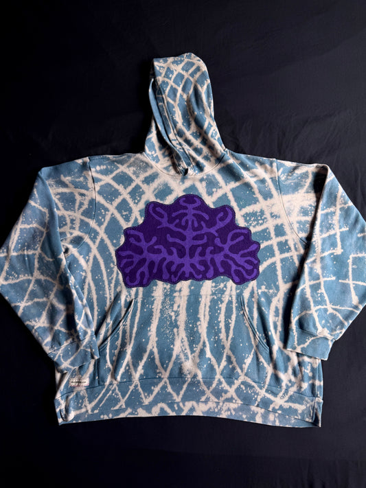 Clown bleach dyed hoodie