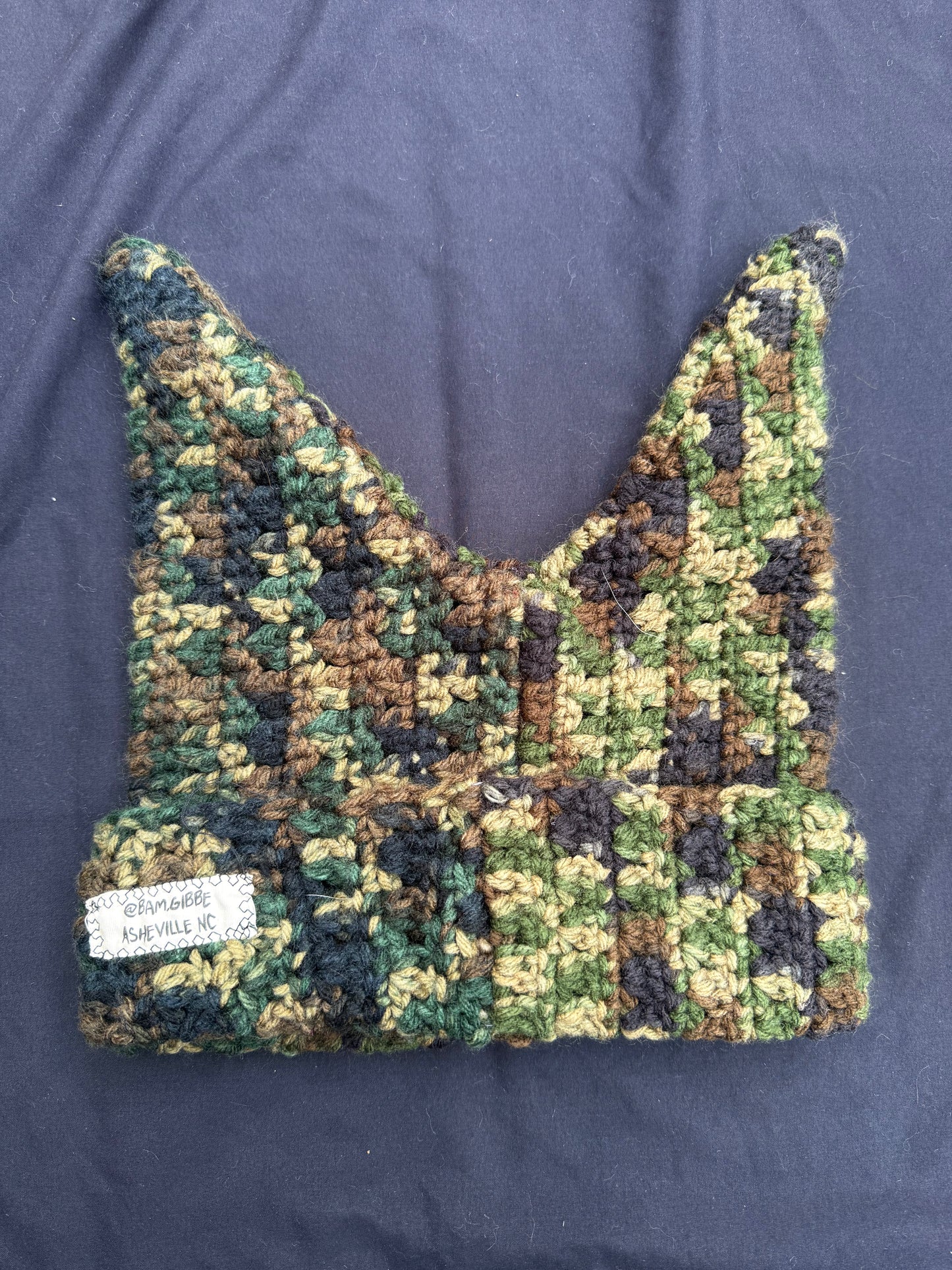 Crochet shape patch hat