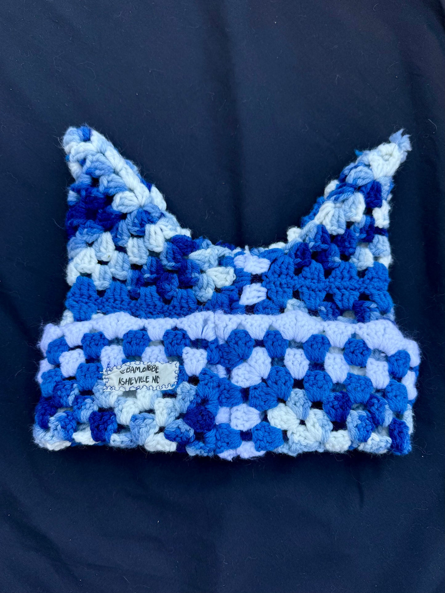 Crochet eyeball patch hat