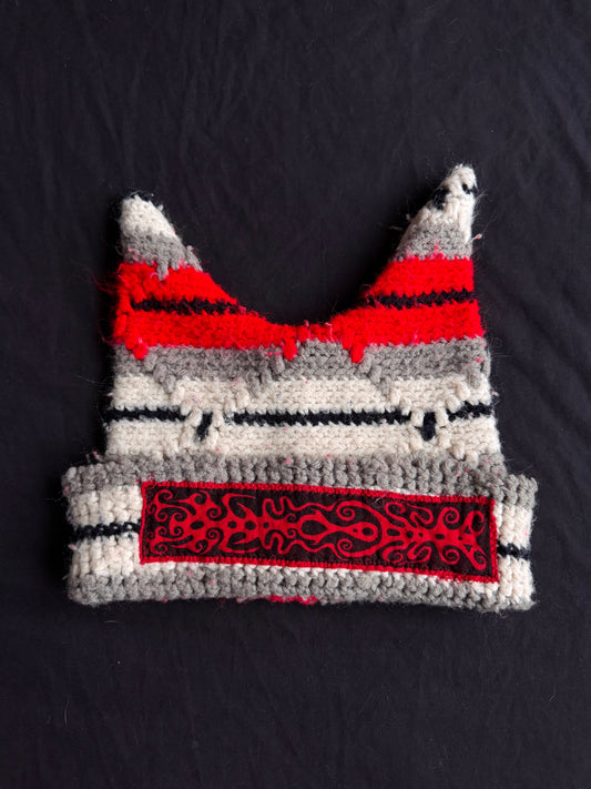 Crochet eyeball patch hat